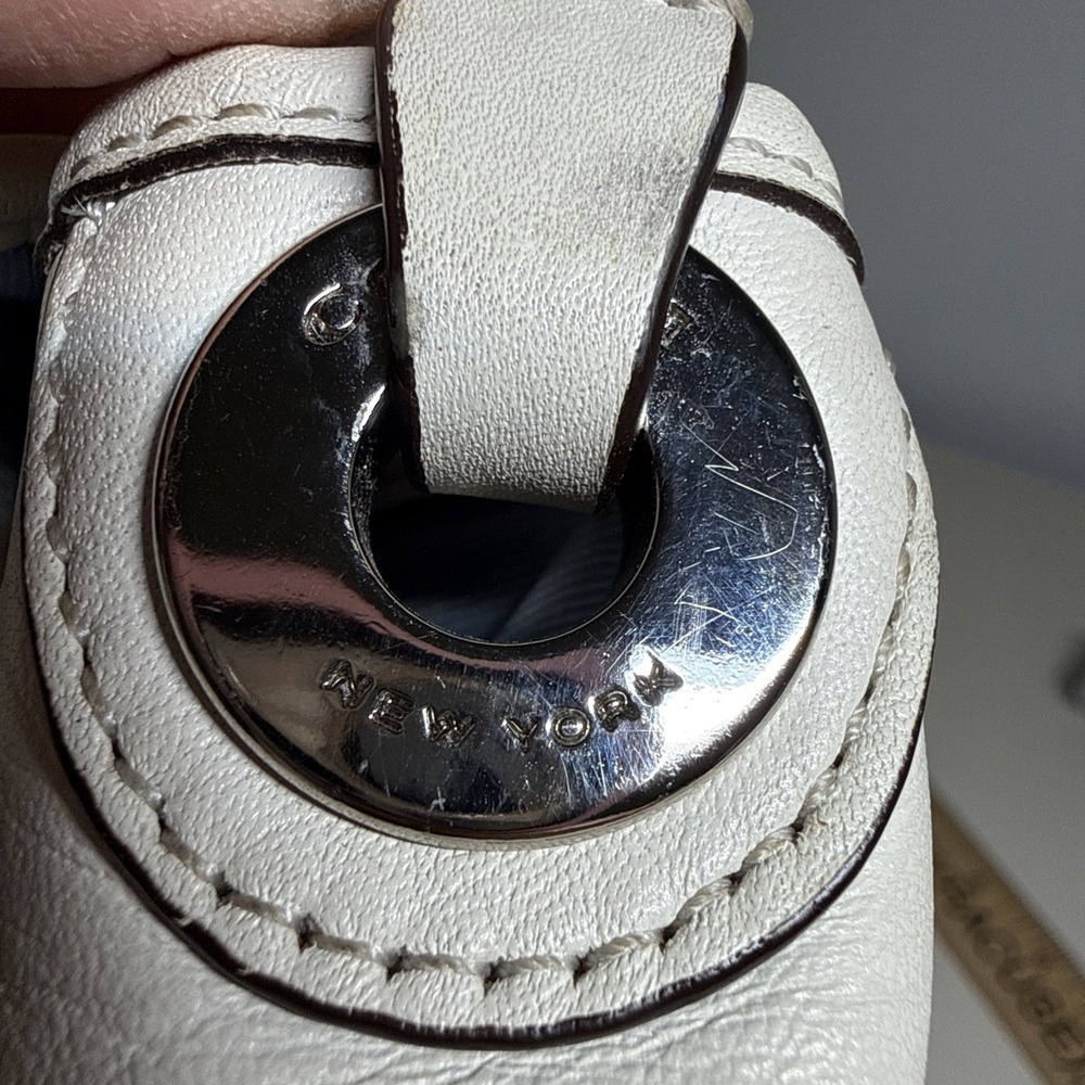 COACH HADLEY Small White Leather Buckle-Trim Field Bag Crossbody F29763 - Picture 12 of 16